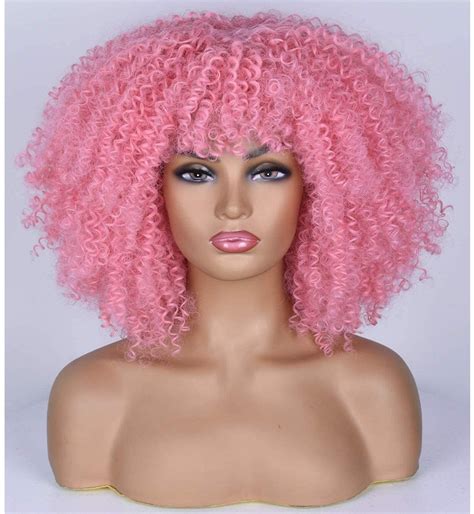 pink wigs synthetic|More.